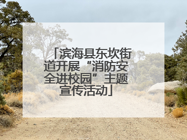 滨海县东坎街道开展“消防安全进校园”主题宣传活动