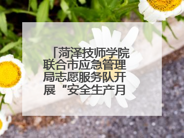 菏泽技师学院联合市应急管理局志愿服务队开展“安全生产月”主题活动