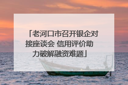 老河口市召开银企对接座谈会 信用评价助力破解融资难题