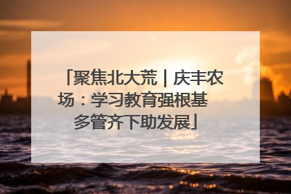 聚焦北大荒｜庆丰农场：学习教育强根基 多管齐下助发展