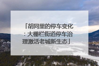 胡同里的停车变化：大栅栏街道停车治理激活老城新生态