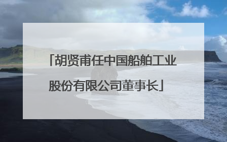 胡贤甫任中国船舶工业股份有限公司董事长