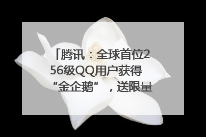 腾讯：全球首位256级QQ用户获得“金企鹅”，送限量版神秘惊喜等礼物