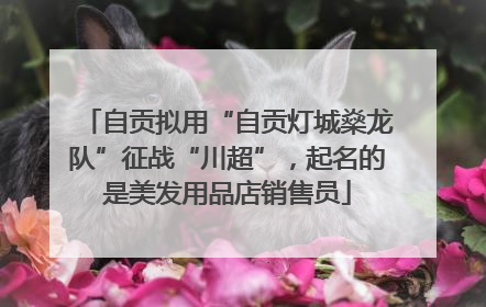自贡拟用“自贡灯城燊龙队”征战“川超”，起名的是美发用品店销售员