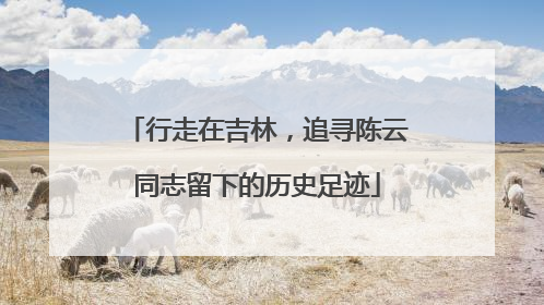 行走在吉林，追寻陈云同志留下的历史足迹