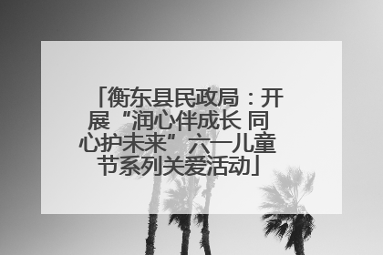 衡东县民政局：开展“润心伴成长 同心护未来”六一儿童节系列关爱活动