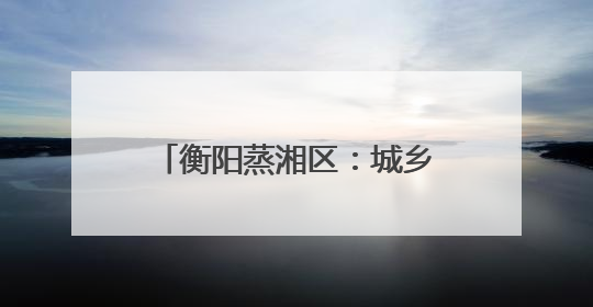 衡阳蒸湘区：城乡协奏共谱和美曲 文明新风劲拂蒸湘地