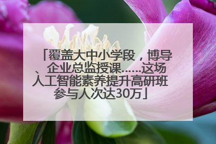 覆盖大中小学段，博导、企业总监授课……这场人工智能素养提升高研班参与人次达30万