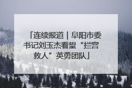 连续报道｜阜阳市委书记刘玉杰看望“拦窨救人”英勇团队