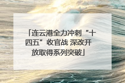连云港全力冲刺“十四五”收官战 深改开放取得系列突破