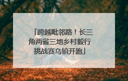 跨越毗邻路！长三角两省三地乡村毅行挑战赛乌镇开跑