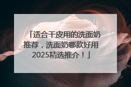 适合干皮用的洗面奶推荐，洗面奶哪款好用2025精选推介！