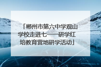 郴州市第六中学观山学校走进七一一研学红培教育营地研学活动