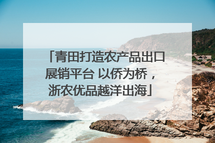 青田打造农产品出口展销平台 以侨为桥，浙农优品越洋出海