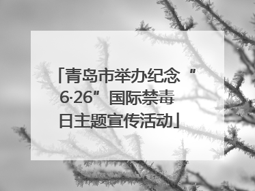 青岛市举办纪念“6·26”国际禁毒日主题宣传活动