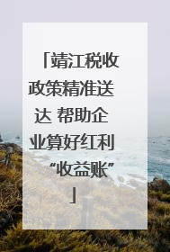 靖江税收政策精准送达 帮助企业算好红利“收益账”