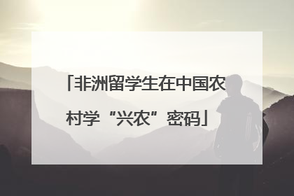 非洲留学生在中国农村学“兴农”密码