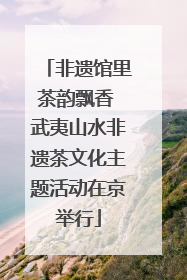 非遗馆里茶韵飘香 武夷山水非遗茶文化主题活动在京举行
