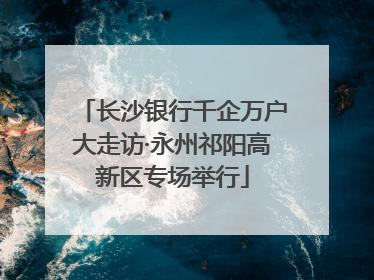 长沙银行千企万户大走访·永州祁阳高新区专场举行
