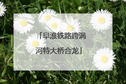 阜淮铁路跨涡河特大桥合龙