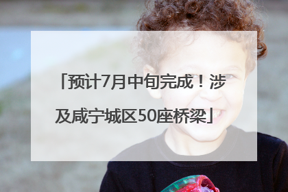 预计7月中旬完成！涉及咸宁城区50座桥梁