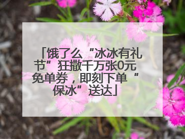 饿了么“冰冰有礼节”狂撒千万张0元免单券，即刻下单“保冰”送达