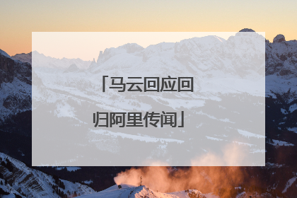 马云回应回归阿里传闻