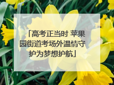 高考正当时 苹果园街道考场外温情守护为梦想护航