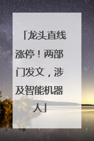 龙头直线涨停！两部门发文，涉及智能机器人