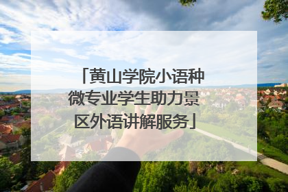黄山学院小语种微专业学生助力景区外语讲解服务