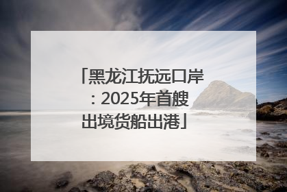 黑龙江抚远口岸：2025年首艘出境货船出港
