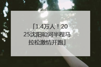 1.4万人！2025沈阳和河半程马拉松激情开跑