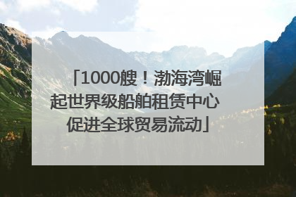 1000艘！渤海湾崛起世界级船舶租赁中心 促进全球贸易流动