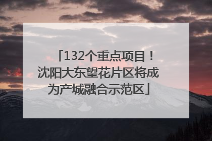 132个重点项目！沈阳大东望花片区将成为产城融合示范区