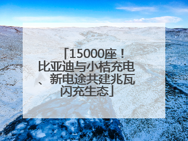 15000座！比亚迪与小桔充电、新电途共建兆瓦闪充生态