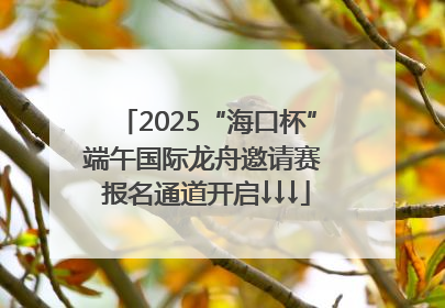 2025“海口杯”端午国际龙舟邀请赛 报名通道开启↓↓↓