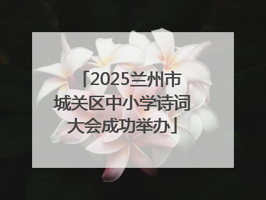 2025兰州市城关区中小学诗词大会成功举办