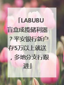 LABUBU盲盒成揽储利器？平安银行新户存5万以上就送，多地分支行跟进